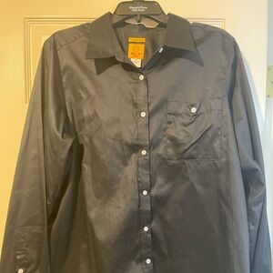 Ruby Red woman’s Classic Black Button-Up Shirt